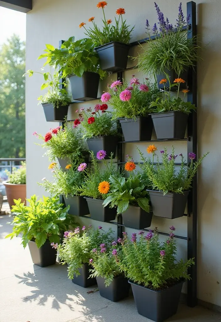 30 Tiered Garden Ideas That Add Layers of Beauty 13 30 Tiered Garden Ideas That Add Layers of Beauty - 13. Modular Vertical Garden