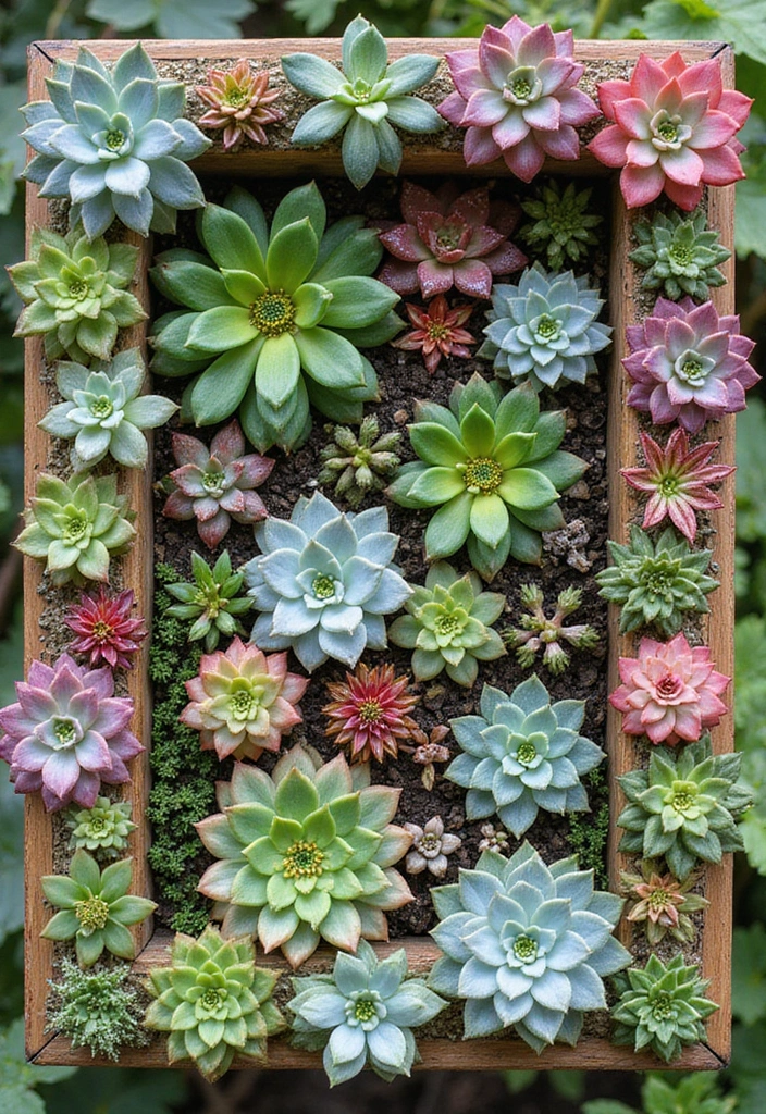 30 Tiered Garden Ideas That Add Layers of Beauty 18 30 Tiered Garden Ideas That Add Layers of Beauty - 18. Vertical Succulent Garden