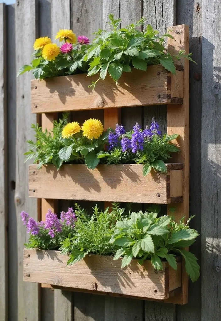 30 Tiered Garden Ideas That Add Layers of Beauty 26 30 Tiered Garden Ideas That Add Layers of Beauty - 26. Vertical Palette Planters