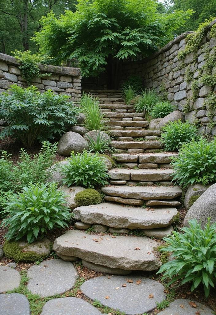 30 Tiered Garden Ideas That Add Layers of Beauty 3 30 Tiered Garden Ideas That Add Layers of Beauty - 3. Stone Tiered Wall Garden
