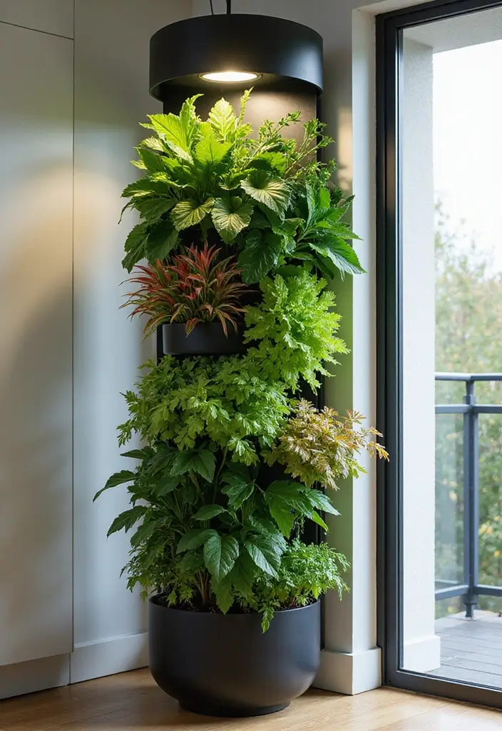 30 Tiny Garden Design Ideas That Look Surprisingly Spacious 10 30 Tiny Garden Design Ideas That Look Surprisingly Spacious - 10. Vertical Hydroponic Systems
