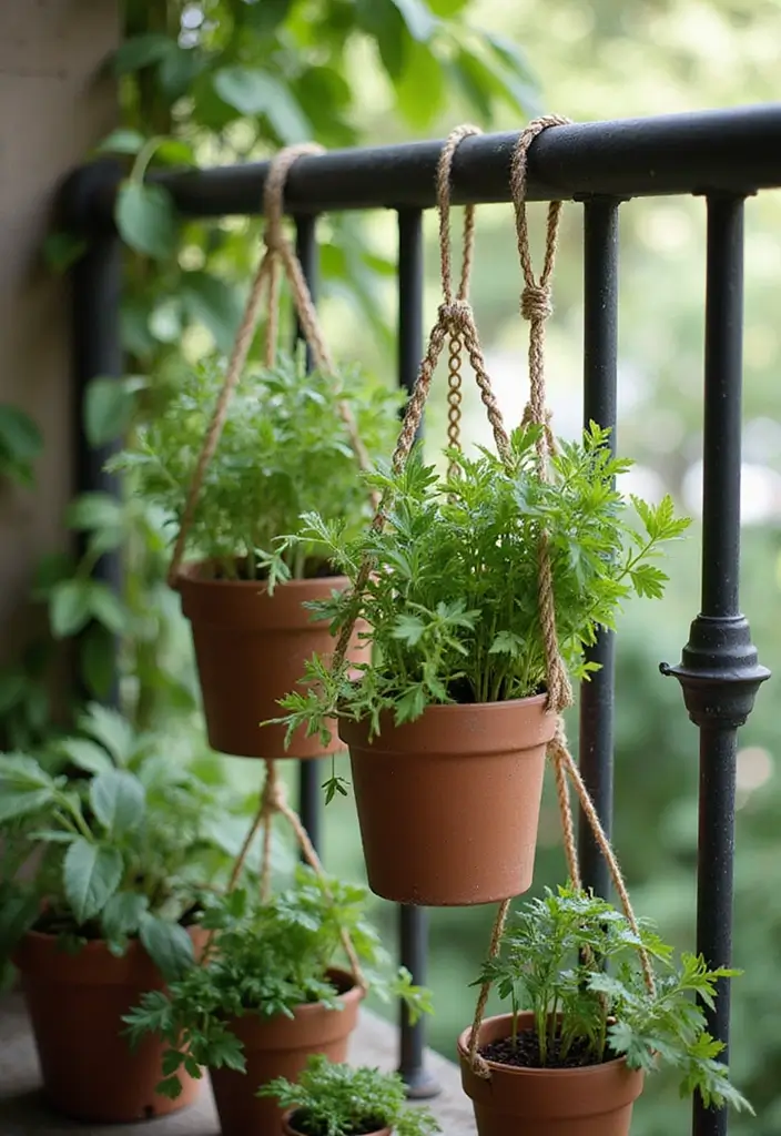 30 Tiny Garden Design Ideas That Look Surprisingly Spacious 2 30 Tiny Garden Design Ideas That Look Surprisingly Spacious - 2. Hanging Herb Gardens