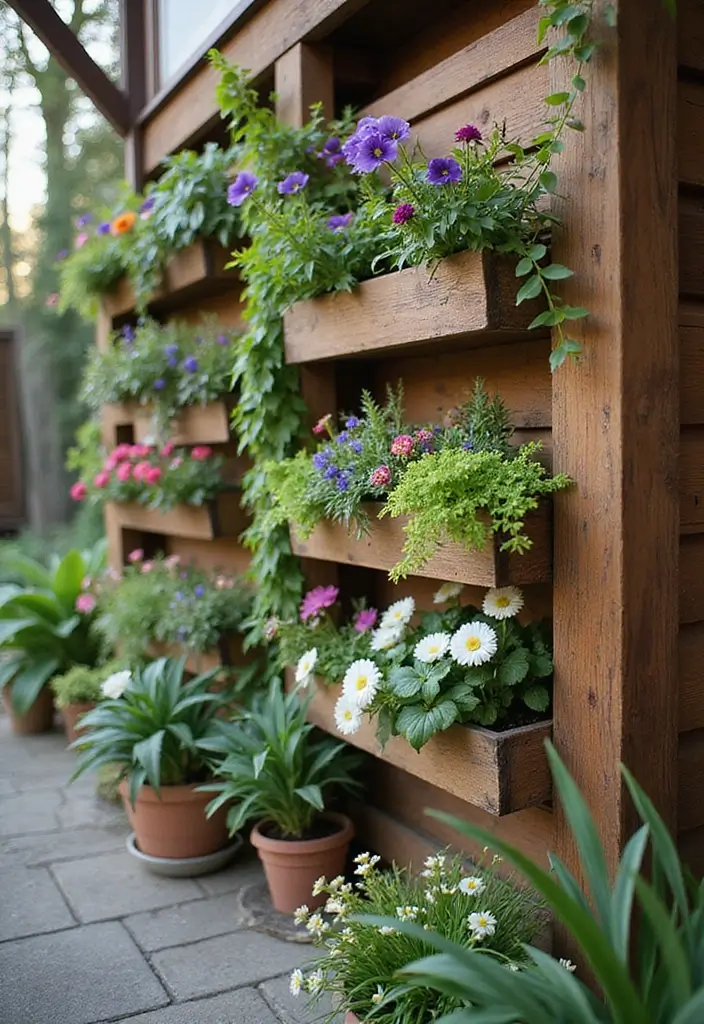 30 Tiny Garden Design Ideas That Look Surprisingly Spacious 5 30 Tiny Garden Design Ideas That Look Surprisingly Spacious - 5. Vertical Planter Boxes