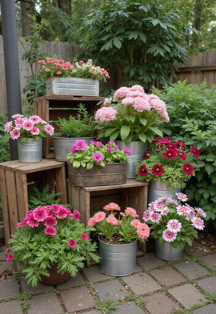 30 Tiny Garden Design Ideas That Look Surprisingly Spacious 7 30 Tiny Garden Design Ideas That Look Surprisingly Spacious - 7. Repurposed Items