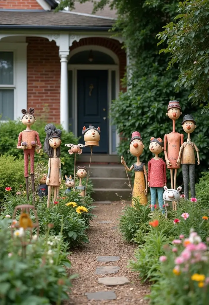 30 Victorian Front Garden Ideas Full of Elegance and Charm 29 30 Victorian Front Garden Ideas Full of Elegance and Charm - 29. Garden Art
