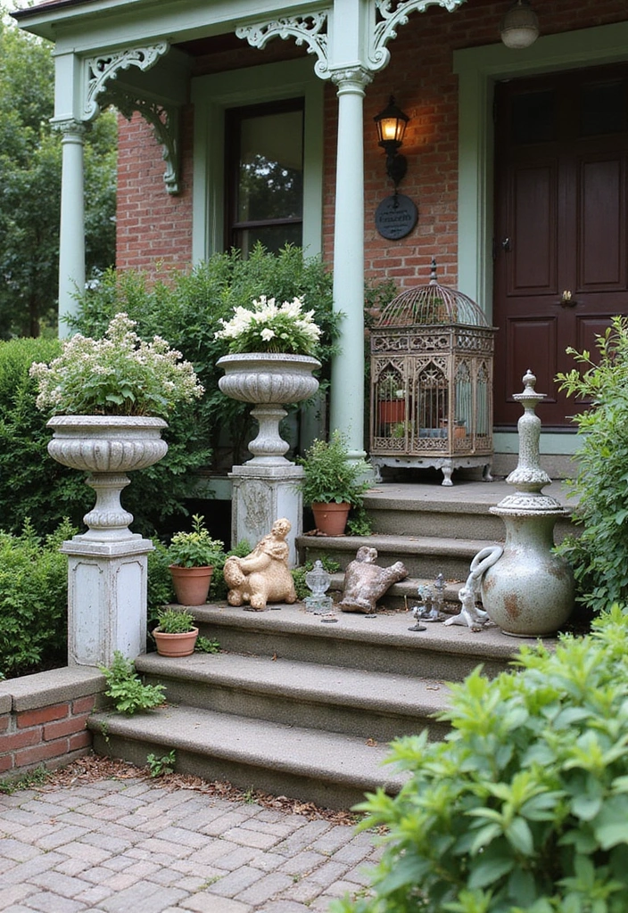 30 Victorian Front Garden Ideas Full of Elegance and Charm 4 30 Victorian Front Garden Ideas Full of Elegance and Charm - 4. Vintage Garden Decor