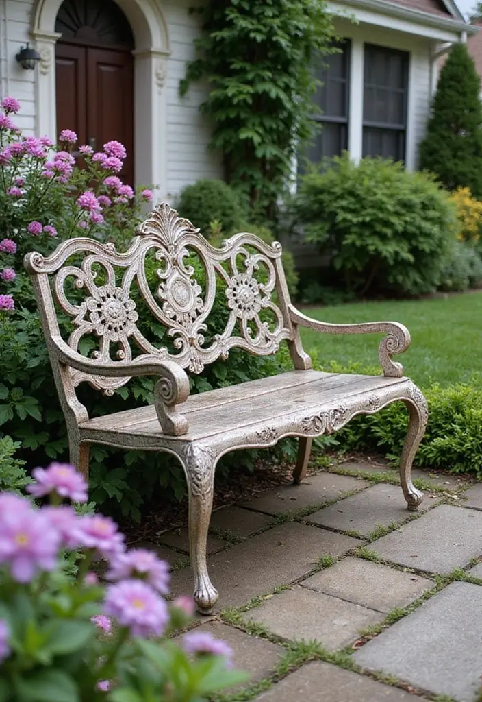 30 Victorian Front Garden Ideas Full of Elegance and Charm 7 30 Victorian Front Garden Ideas Full of Elegance and Charm - 7. Garden Benches