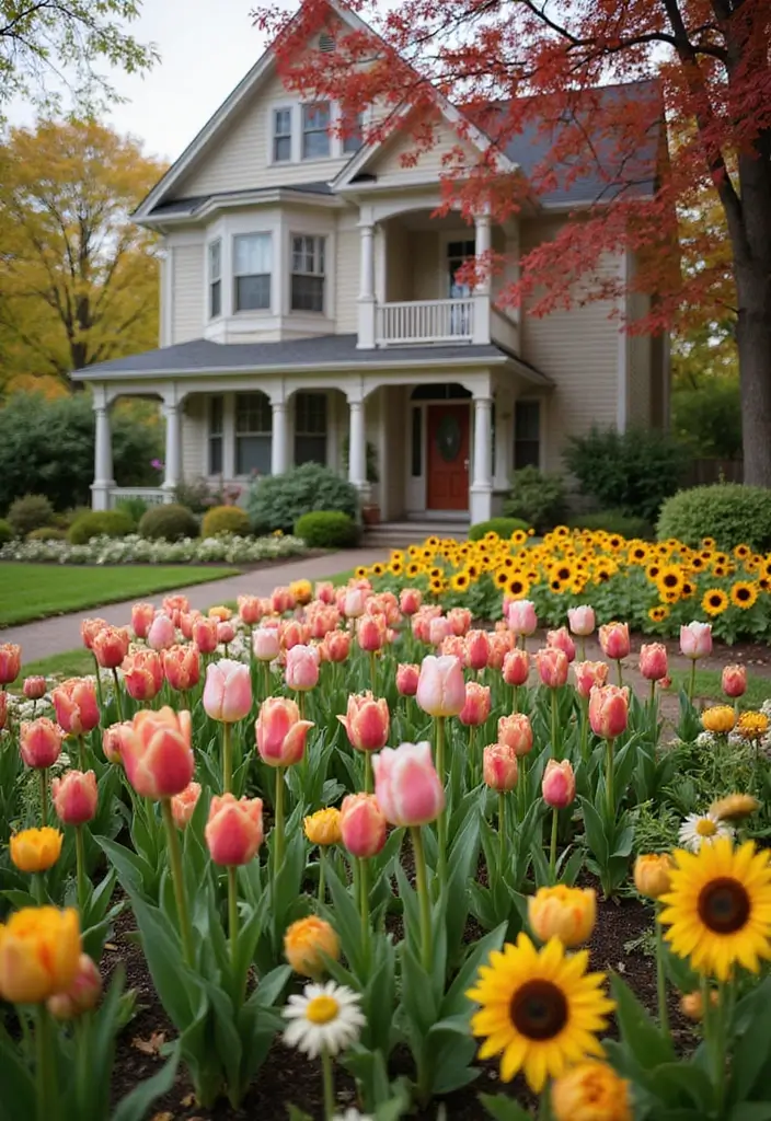 30 Victorian Front Garden Ideas Full of Elegance and Charm 8 30 Victorian Front Garden Ideas Full of Elegance and Charm - 8. Seasonal Planting