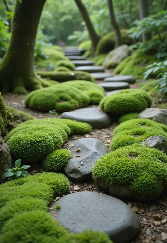 30 Zen Garden Ideas That Bring Peace and Serenity 14 30 Zen Garden Ideas That Bring Peace and Serenity - 14. Moss Accents