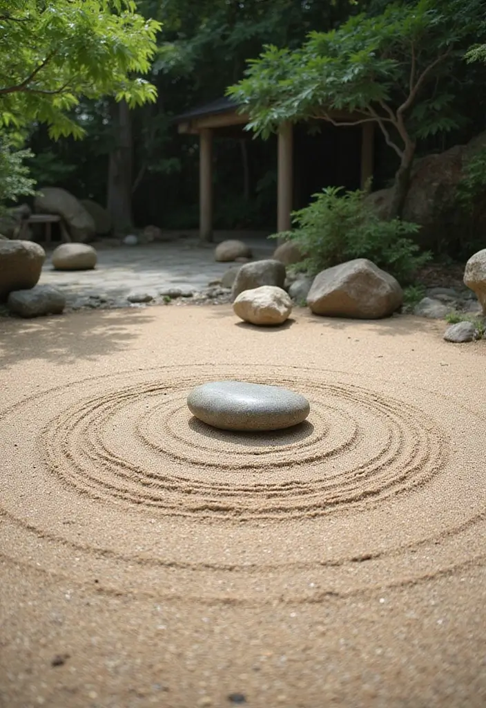 30 Zen Garden Ideas That Bring Peace and Serenity 16 30 Zen Garden Ideas That Bring Peace and Serenity - 16. Sand Meditation Circle