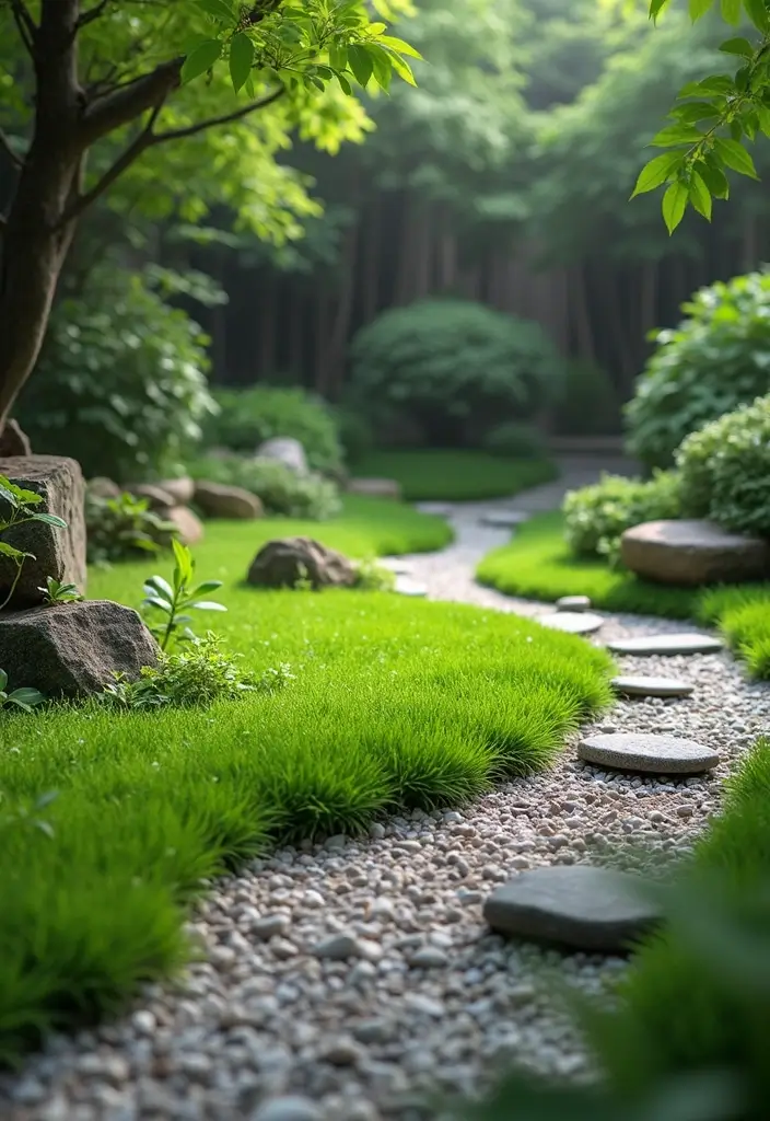 30 Zen Garden Ideas That Bring Peace and Serenity 27 30 Zen Garden Ideas That Bring Peace and Serenity - 27. Grassy Areas