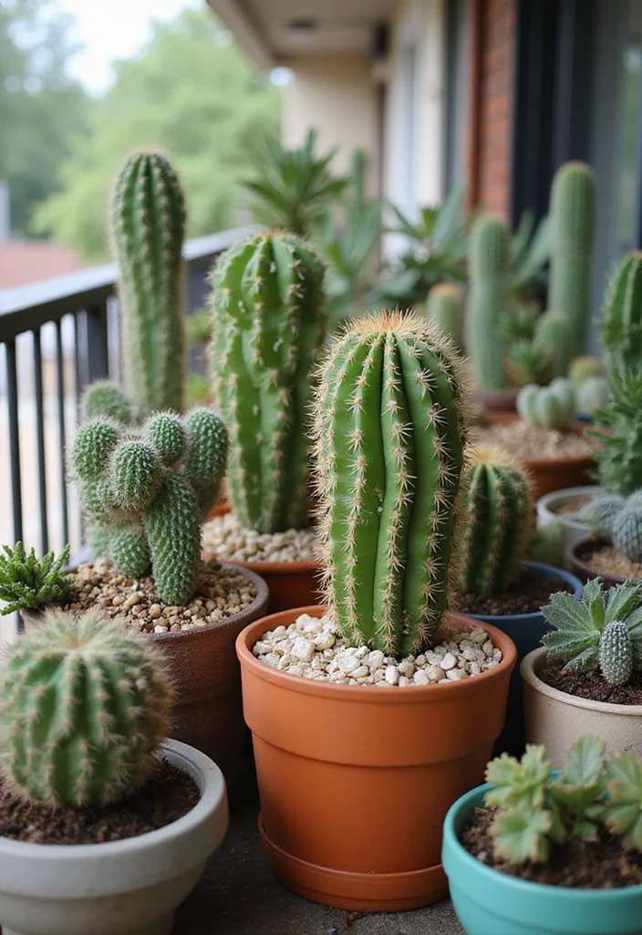 10 Balcony Planter Ideas for Small Space Growing - 9. Succulent and Cacti Garden