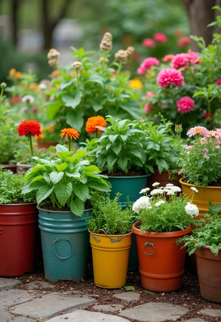 10 Cheapest Landscaping Ideas That Still Look Beautiful - 4. Container Gardening on a Budget