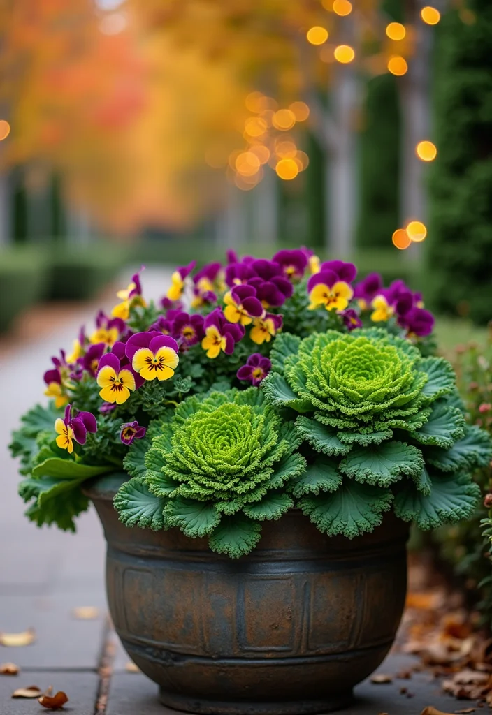 10 Fall Flower Boxes Ideas for Warm Seasonal Charm - 2. Ornamental Kale for Unique Textures