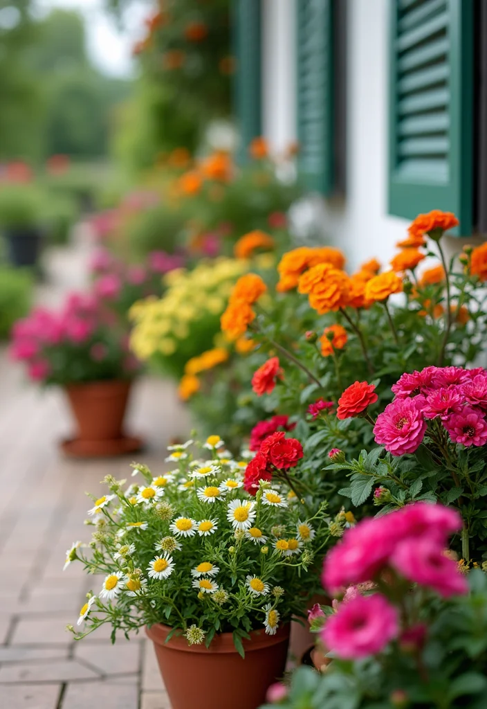 10 Front Porch Landscape Ideas to Refresh Your Entryway - 1. Vibrant Container Gardens