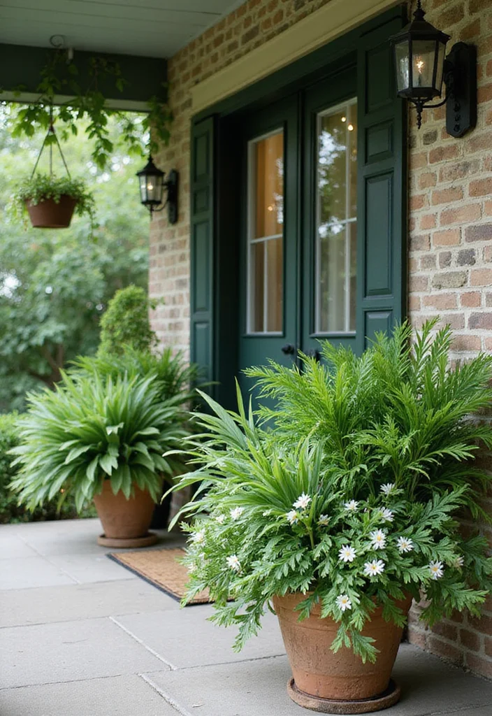 10 Front Porch Landscape Ideas to Refresh Your Entryway - 8. Lush Greenery and Foliage