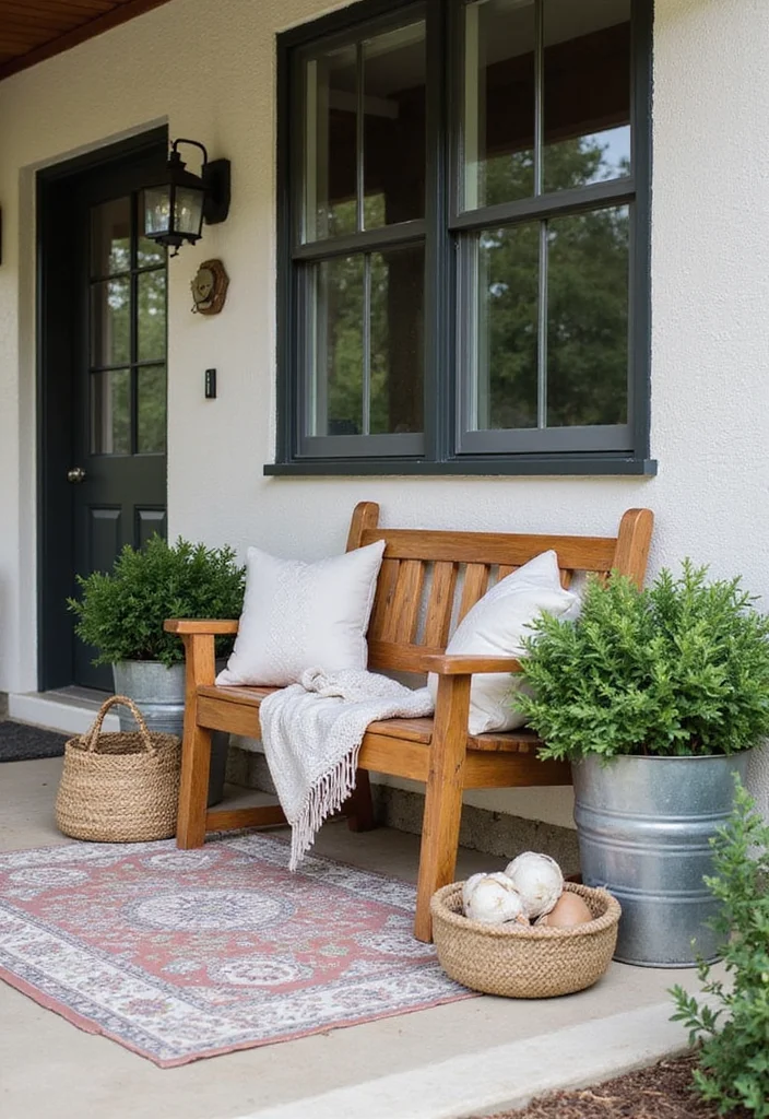 10 Front Porch Landscape Ideas to Refresh Your Entryway - 9. Textured Surfaces and Materials
