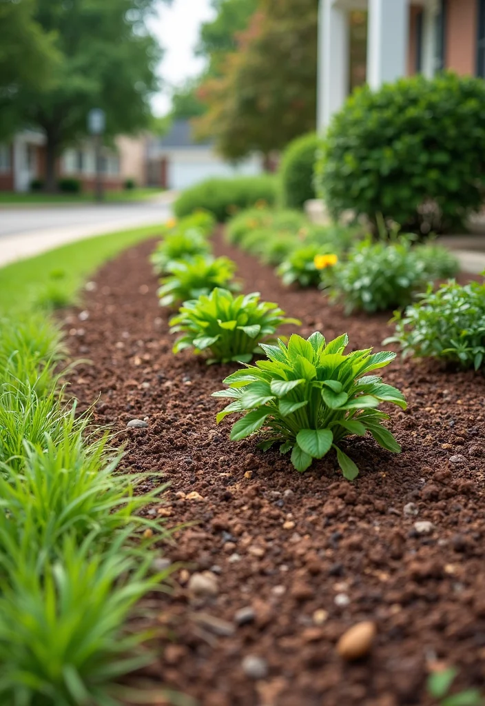 10 No Grass Front Yard Ideas for Low Water Living - 8. Mulched Beds: The Eco-Friendly Choice