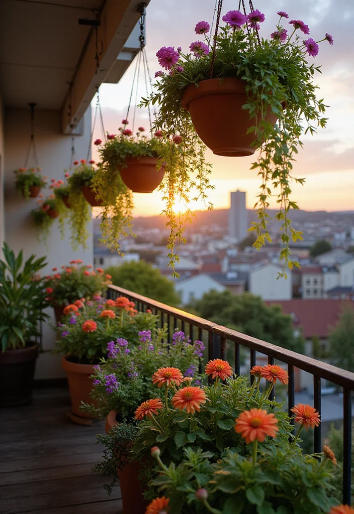 10 Outdoor Wall Planter Ideas for Vertical Greenery - 3. Hanging Basket Displays