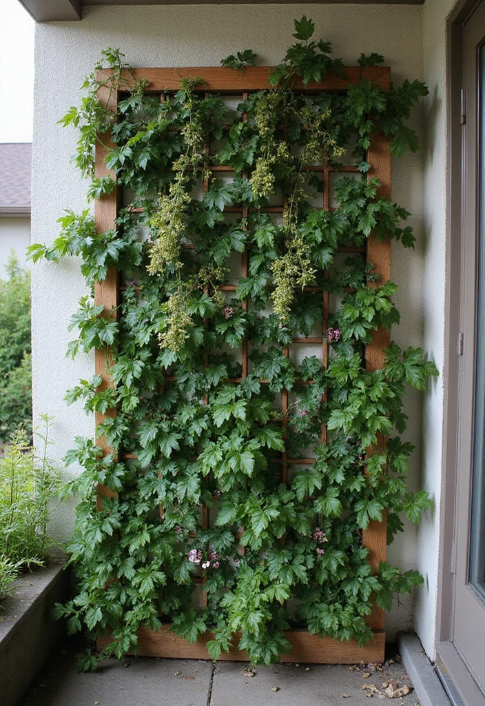 10 Outdoor Wall Planter Ideas for Vertical Greenery - 4. Vertical Garden Trellis