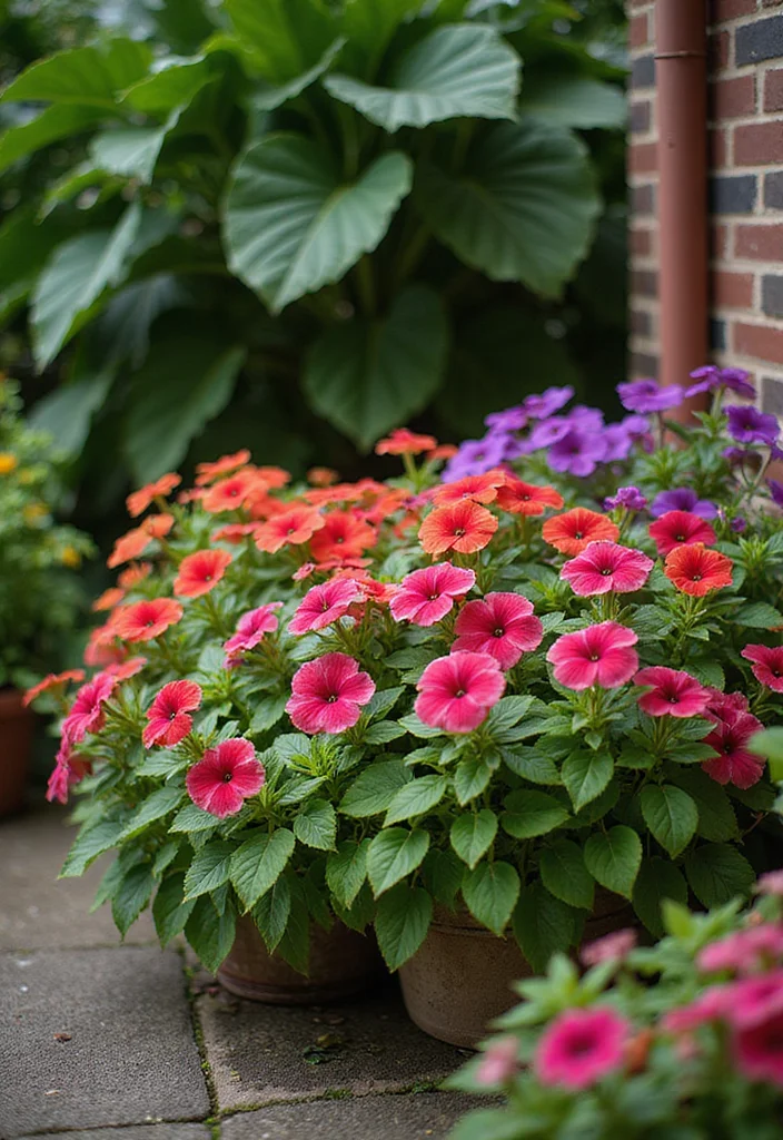 10 Patio Flowers Ideas for Bright Seasonal Color - 4. Impatiens: Shade Lovers