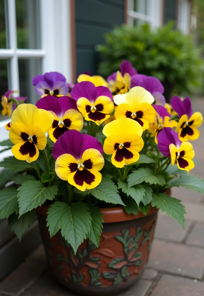 10 Patio Flowers Ideas for Bright Seasonal Color - 6. Pansies: Cheerful Faces