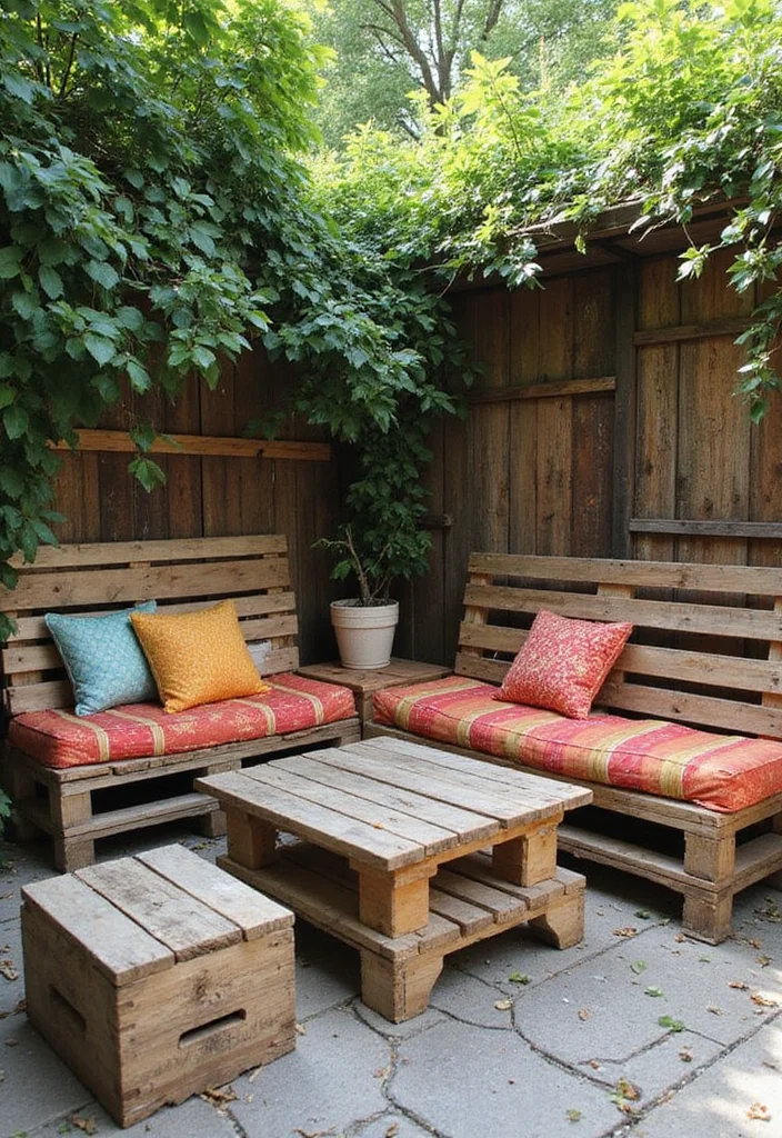 10 Patio Seating Ideas for Relaxed Everyday Use - 9. Recycled Pallet Seating