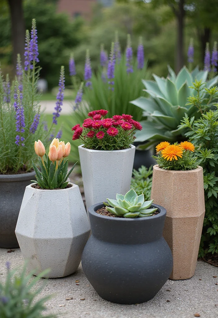 10 Planter Ideas to Add Color and Shape to Any Space 89 10 Planter Ideas to Add Color and Shape to Any Space 9. Modern Geometric Planters