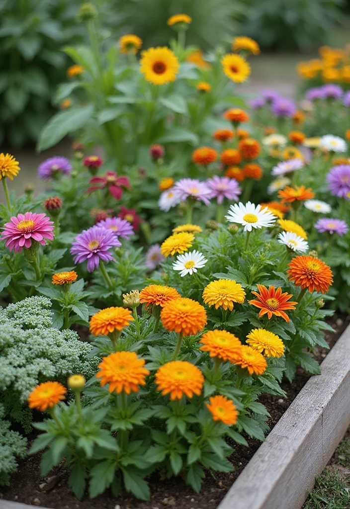 10 Raised Flower Beds Ideas for Height and Structure - 10. Edible Flower Beds for Dual Purpose