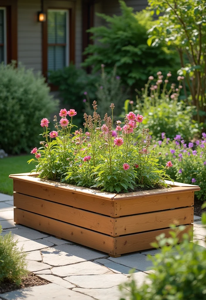 10 Raised Flower Beds Ideas for Height and Structure - 4. Raised Beds with Built-in Seating