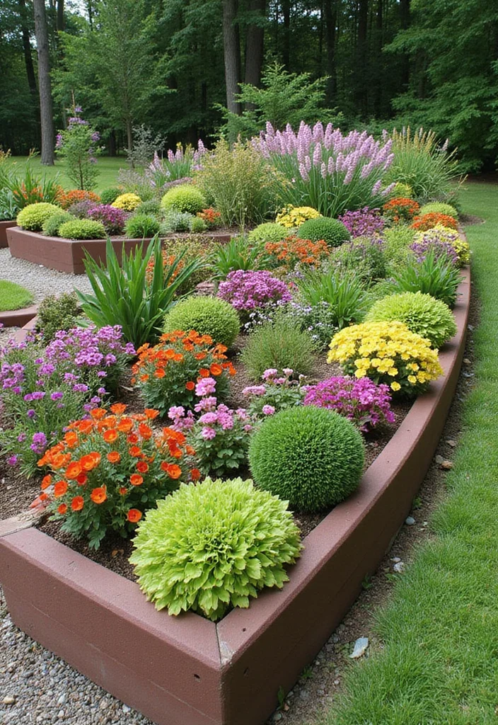 10 Raised Flower Beds Ideas for Height and Structure - 5. Geometric Raised Beds for Modern Appeal