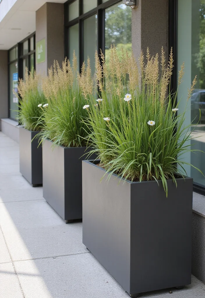 10 Rectangle Planter Ideas for Clean Modern Lines - 5. Minimalist Metal Planters