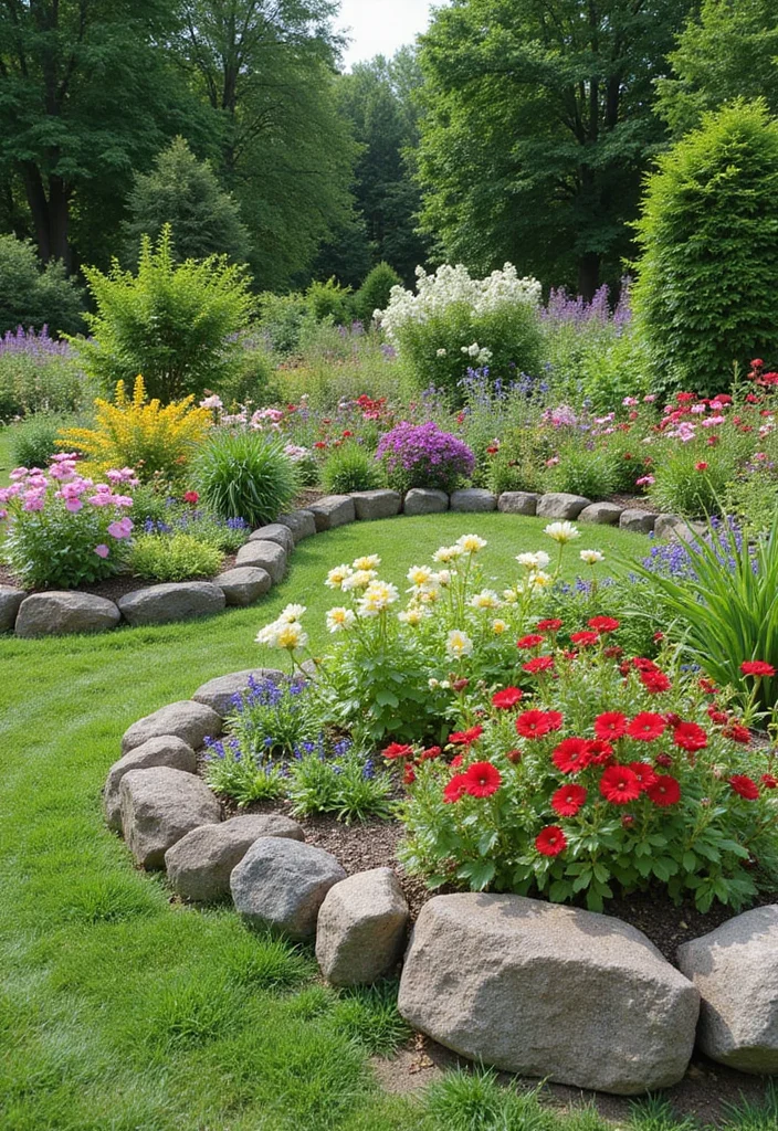 10 Rock and Mulch Landscaping Ideas for Easy Low Care Style - 4. Rock Borders and Edging
