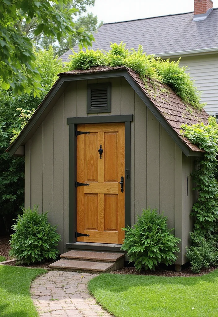 10 Shed Landscaping Ideas to Blend Storage Into the Yard - 7. Shed Roof Garden