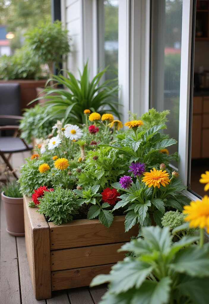 10 Small Flower Beds Ideas for Limited Spaces - 3. Raised Beds for Small Balconies