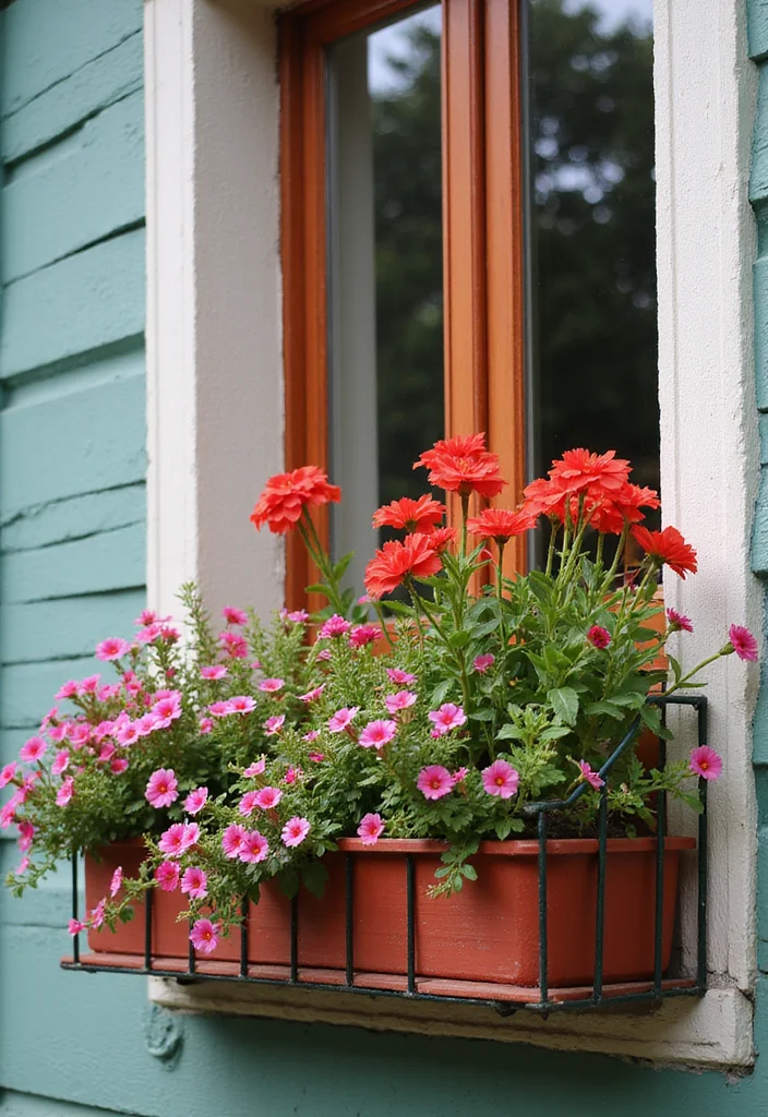 10 Small Flower Beds Ideas for Limited Spaces - 4. Window Boxes for Blooms