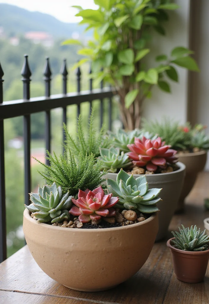 10 Small Flower Beds Ideas for Limited Spaces - 5. Succulent Arrangements in Small Spaces