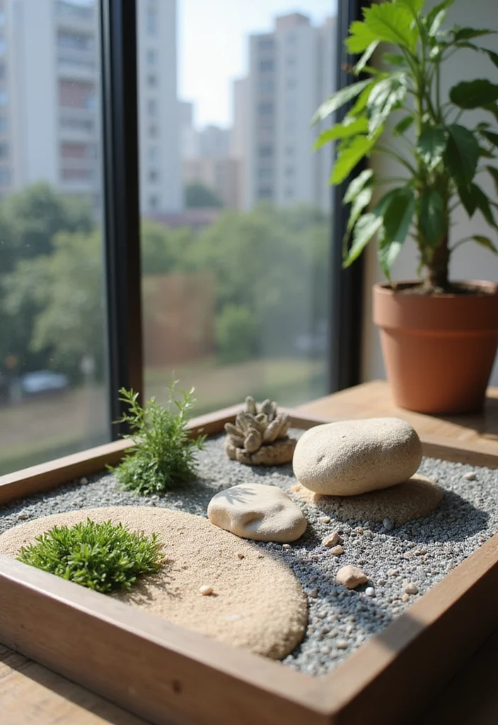 10 Small Flower Beds Ideas for Limited Spaces - 9. Miniature Zen Gardens