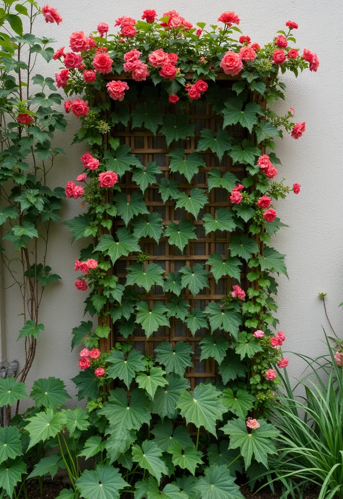 10 Small Front Yard Landscaping Ideas Townhouse Friendly - 1. Vertical Garden Trellis