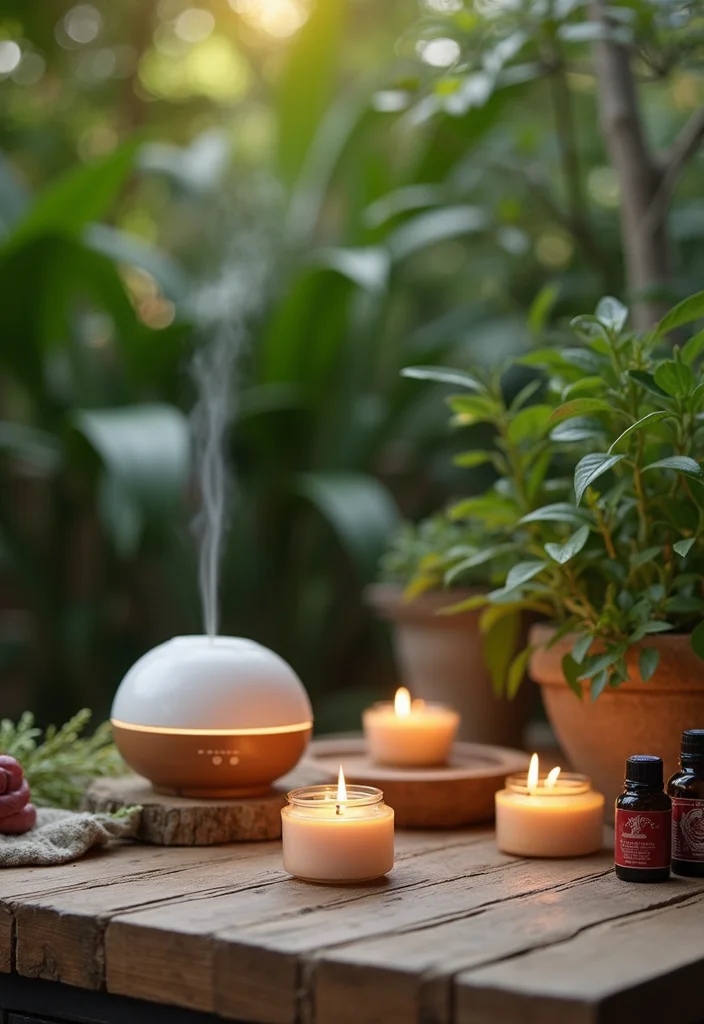 10 Small Zen Patio Ideas for a Calm Minimal Retreat - 10. Relaxing Aromatherapy