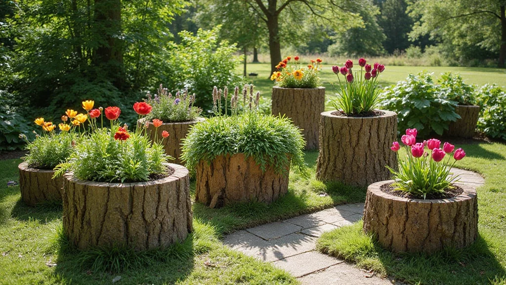 10 Tree Stump Planter Ideas for Creative Garden Recycling