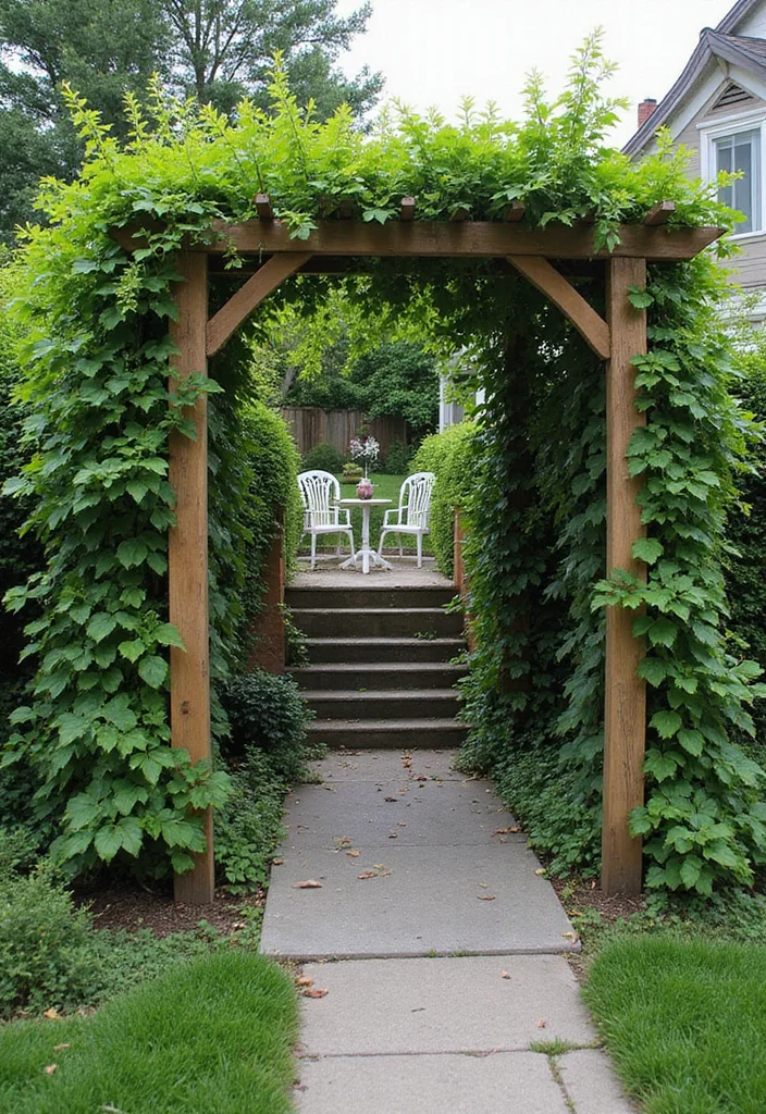 12 Backyard Patio Ideas on a Budget for Smart Upgrades - 10. Trellis for Climbing Plants