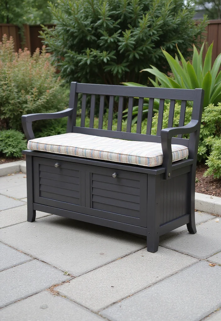 12 Backyard Patio Ideas on a Budget for Smart Upgrades - 7. Garden Bench with Storage