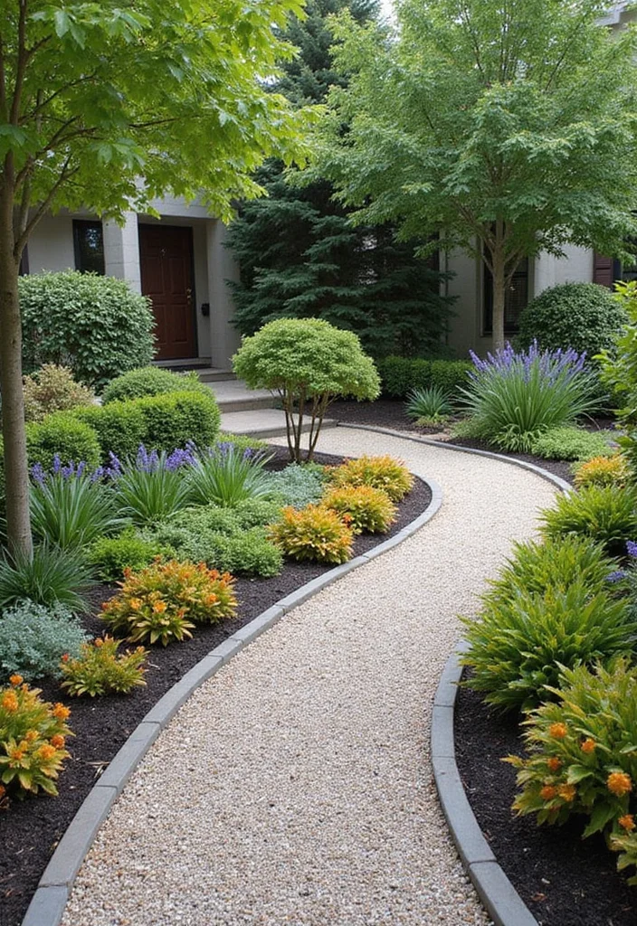 12 Front Yard Landscaping Ideas That Will Boost Your Curb Appeal - 4. Decorative Gravel Paths for a Modern Touch