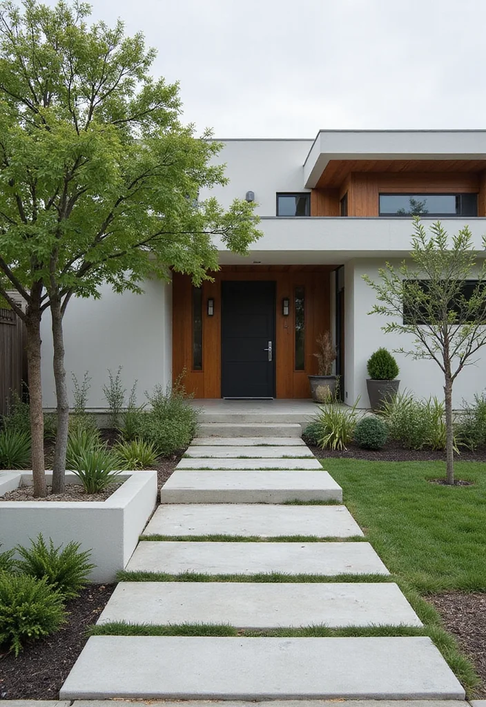 12 Front Yard Landscaping Ideas That Will Boost Your Curb Appeal - 5. Create a Minimalist Design with Clean Lines