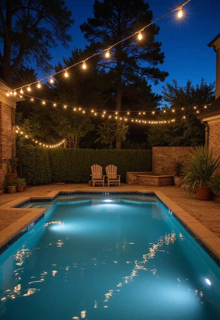 12 Patio Around Pool Ideas for a Clean Relaxing Finish - 10. Eco-Friendly Lighting