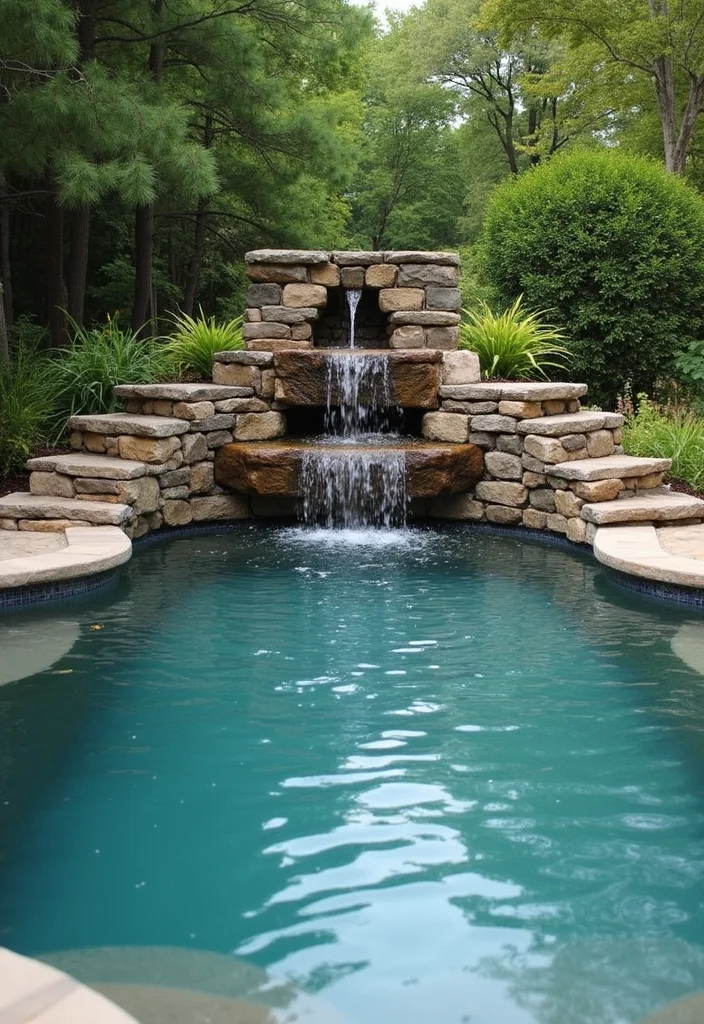 12 Patio Around Pool Ideas for a Clean Relaxing Finish - 12. Water Features