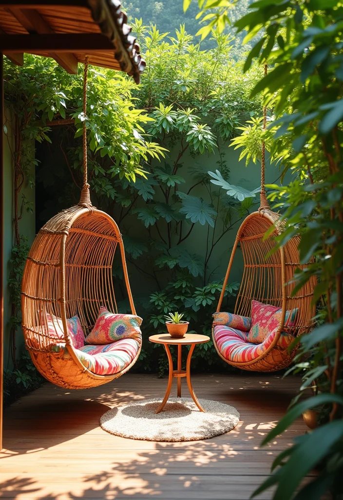 12 Patio Furniture Ideas for Comfortable Outdoor Living - 11. Hanging Chairs and Hammocks