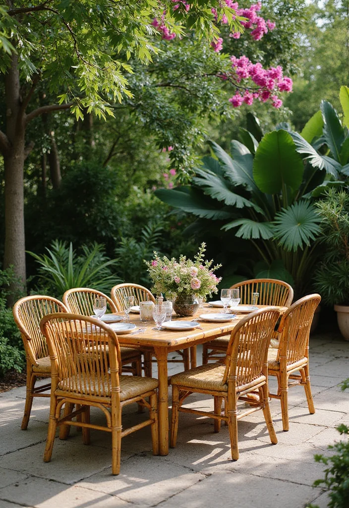 12 Patio Furniture Ideas for Comfortable Outdoor Living - 3. Bamboo Beauty