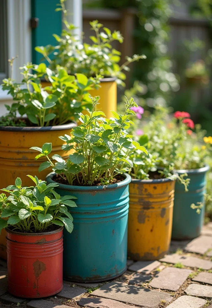 12 Planter Box Ideas for Simple and Stylish Displays - 5. Recycled Container Planters
